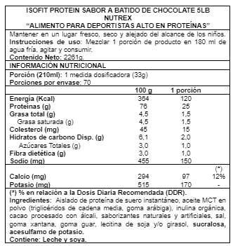 ISOFIT 5LBS CHOCOLATE - NUTREX - 2