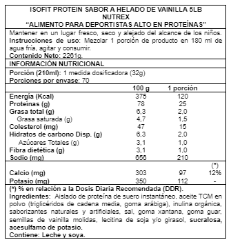 ISOFIT 5LBS VAINILA - NUTREX - 2