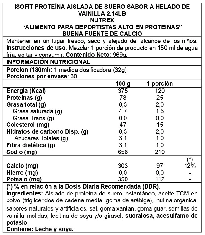 ISOFIT 2 LBS VAINILLA - NUTREX - 2