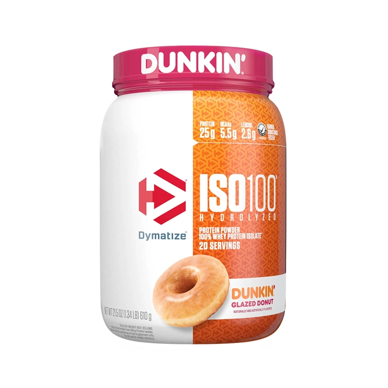 ISO 100 1.4 LB DUNKIN GLAZED DONUT - DYMATIZE NUTRITION - 1