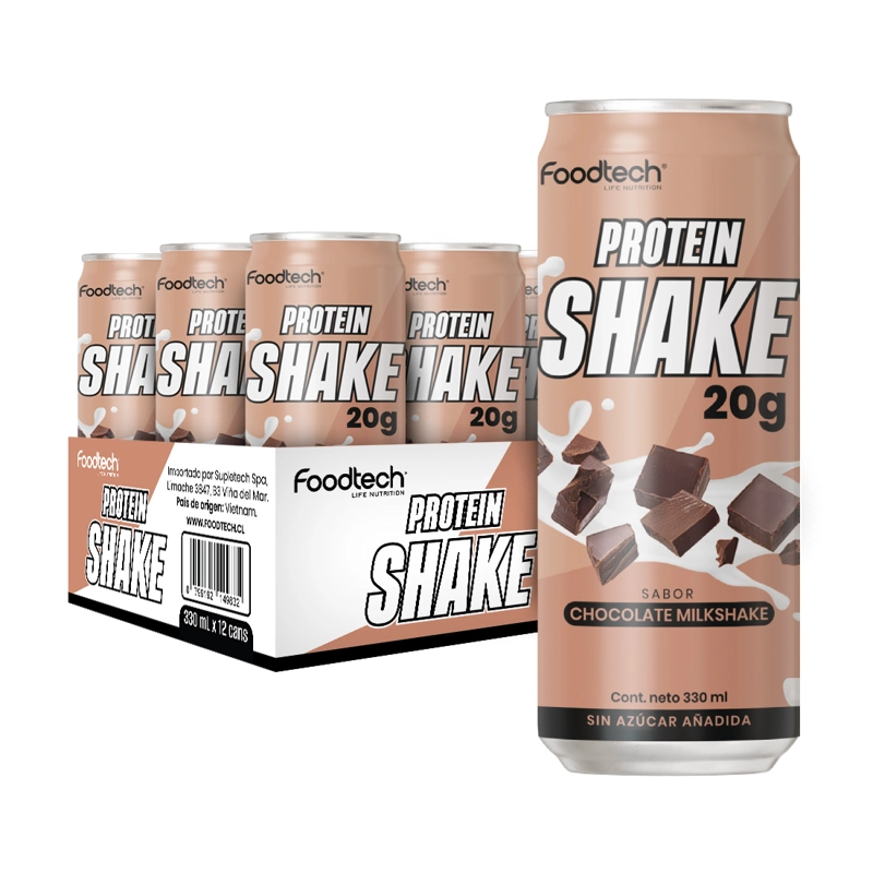 CAJA PROTEIN SHAKE 12 UNID CHOCOLATE - FOODTECH - 1