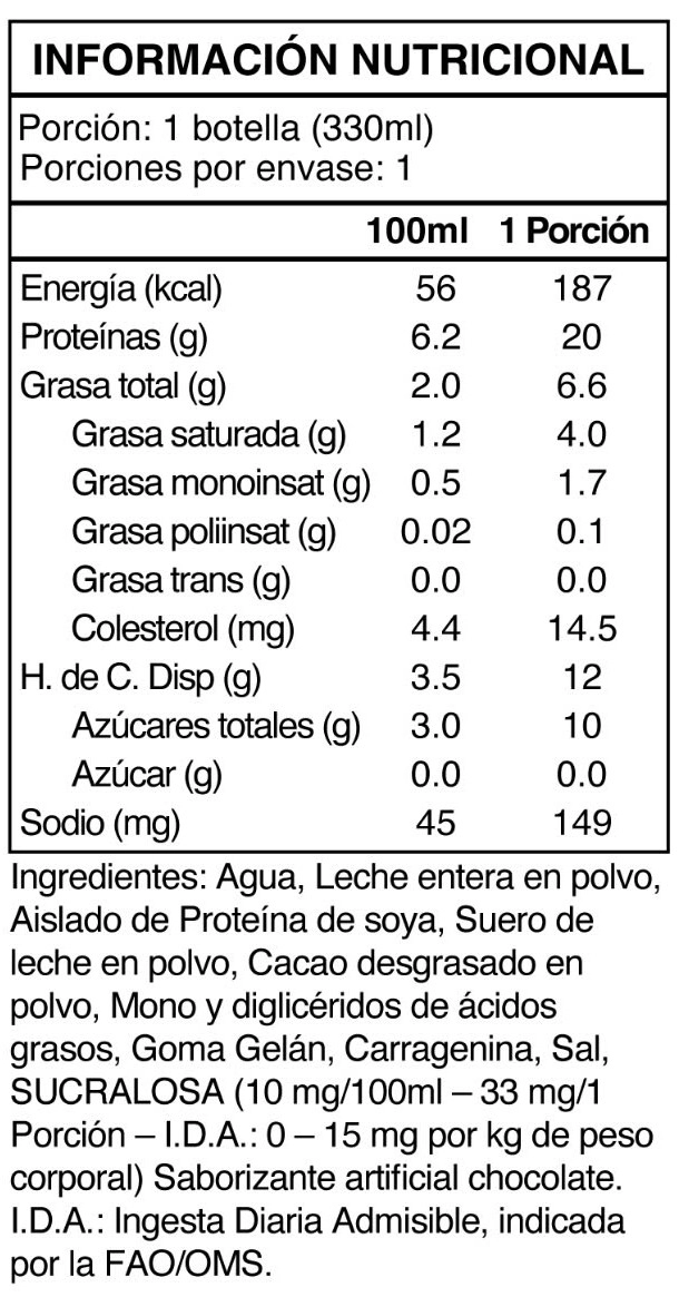 CAJA PROTEIN SHAKE 12 UNID CHOCOLATE - FOODTECH - 2