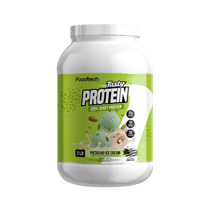 TASTY PROTEIN 100% WHEY 2LBS - FOODTECH PISTACHIO ICE CREAM - 1
