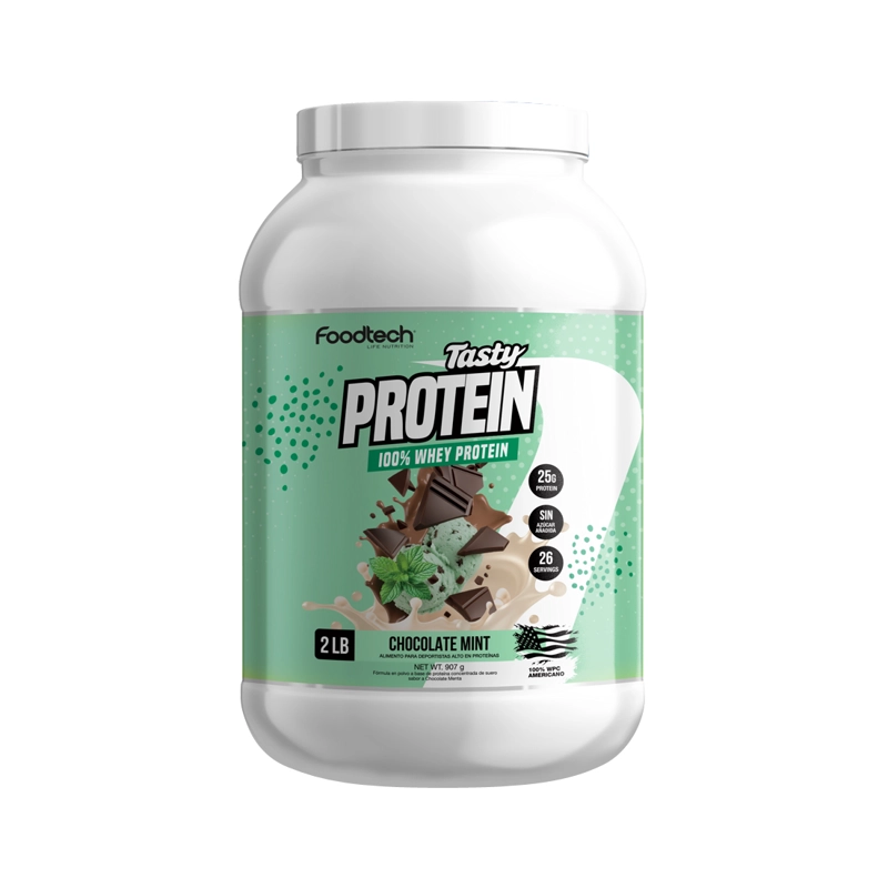TASTY PROTEIN 100% WHEY 2LBS CHOCOLATE MINT - FOODTECH - 1