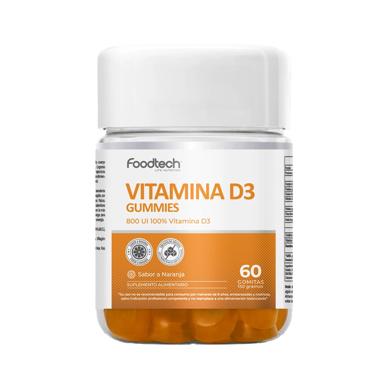 VITAMINA D3 GUMMIES 60 UNID - FOODTECH - 1