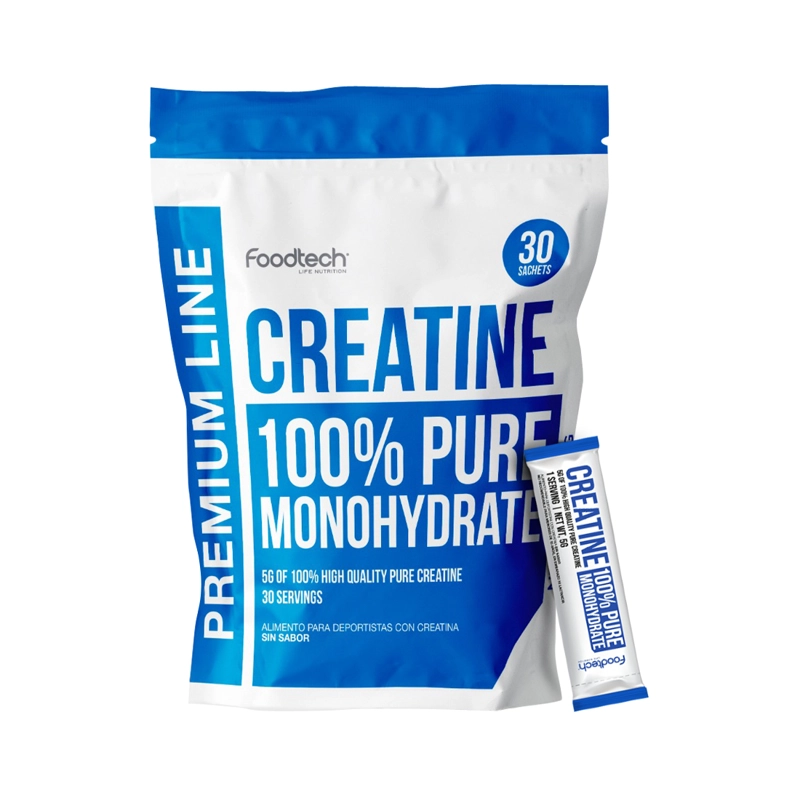 CREATINE 100% PURE MONOHYDRATE 30 SACHET - FOODTECH - 1