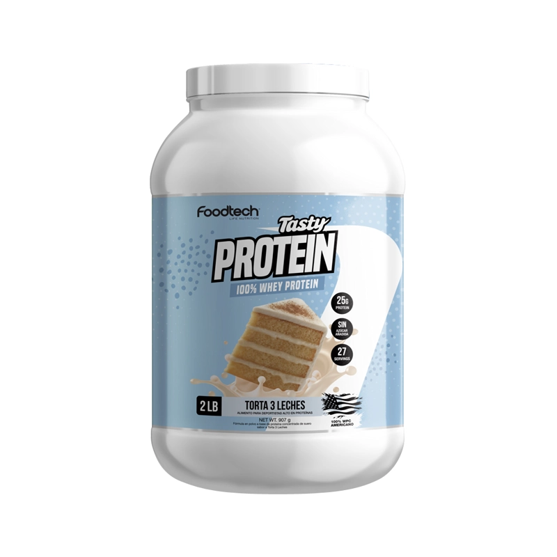 TASTY PROTEIN 100% WHEY 2LBS TORTA 3 LECHES - FOODTECH - 1