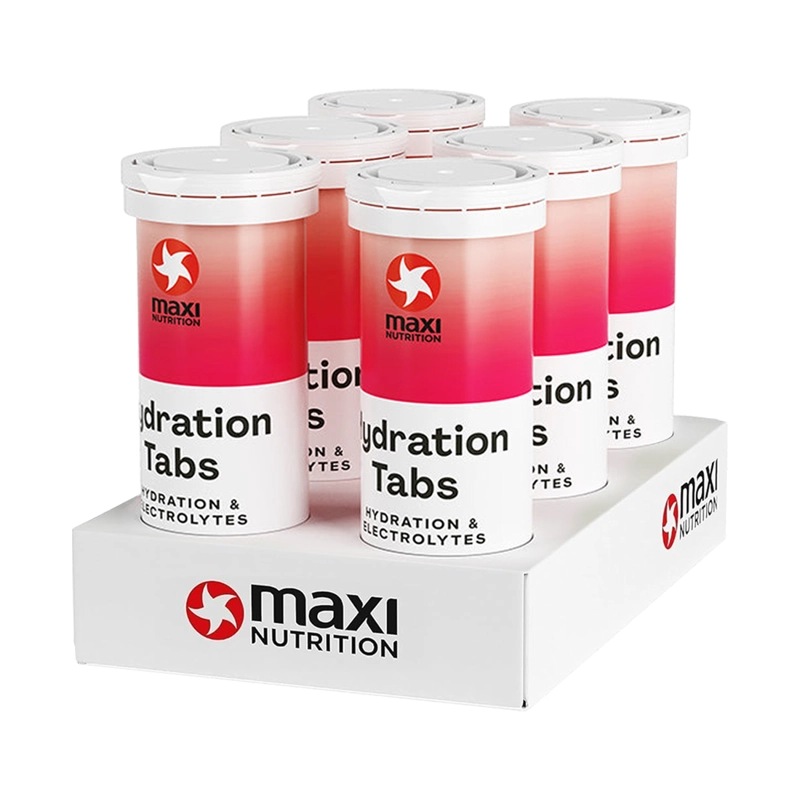 CAJA HYDRATION TABS 6UNID STRAWBERRY - MAXI NUTRITION - 1