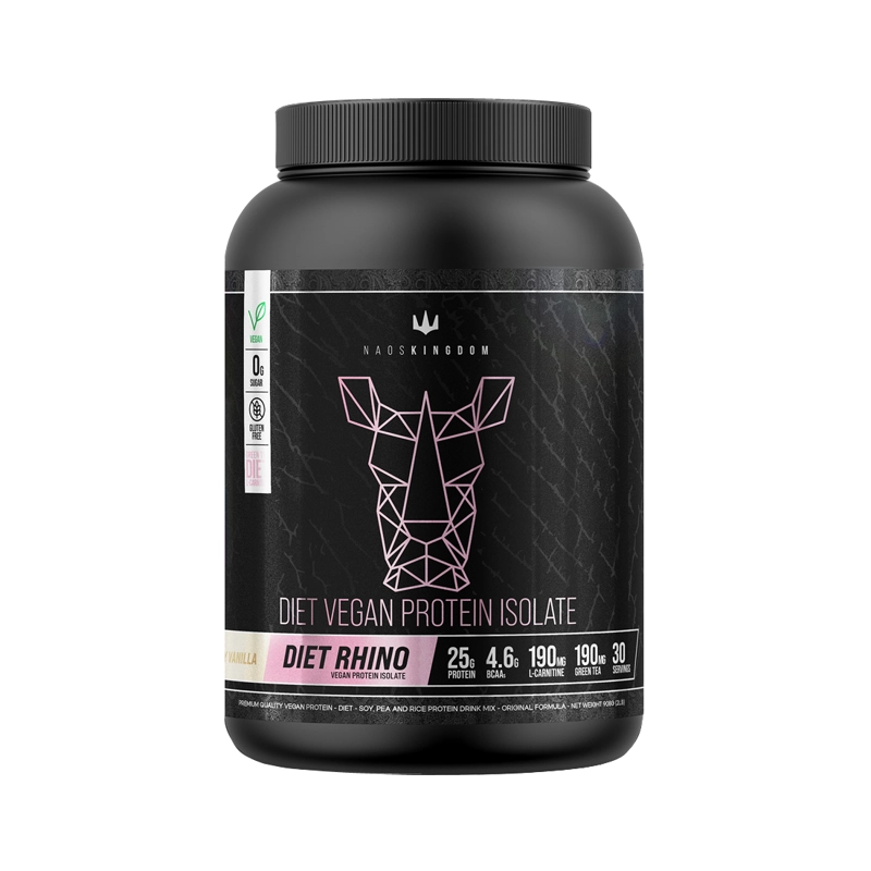 DIET RHINO VEGAN PROTEIN ISOLATE 2LBS VANILLA - NAOS KINGDOM - 1