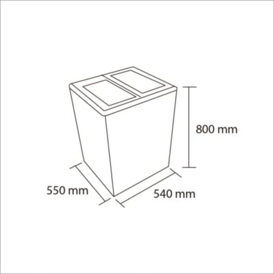 CONGELADOR DUAL TAPA VIDRIO 100 LTS. SD100 - 2