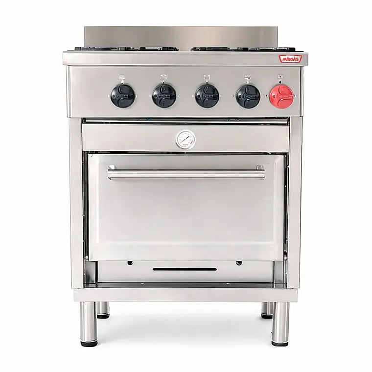 COCINA INDUSTRIAL MAIGAS 6EA48 4 QUEMADORES 4 PLATOS 1 HORNO - 1