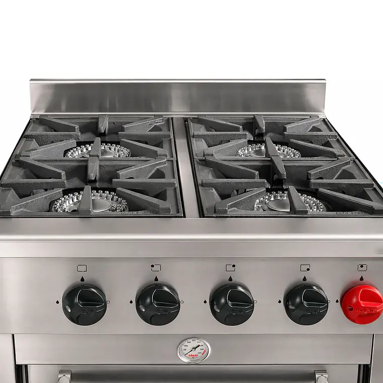 COCINA INDUSTRIAL MAIGAS 6EA48 4 QUEMADORES 4 PLATOS 1 HORNO - 4
