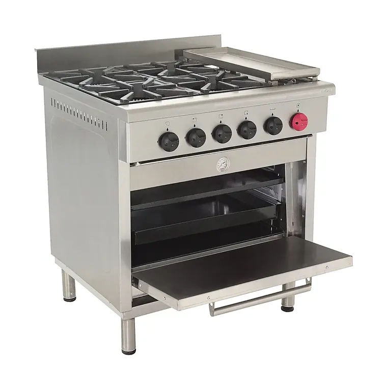 COCINA INDUSTRIAL MAIGAS 6EA50 4 QUEMADORES 1 HORNO + CHURRASQUERA - 3