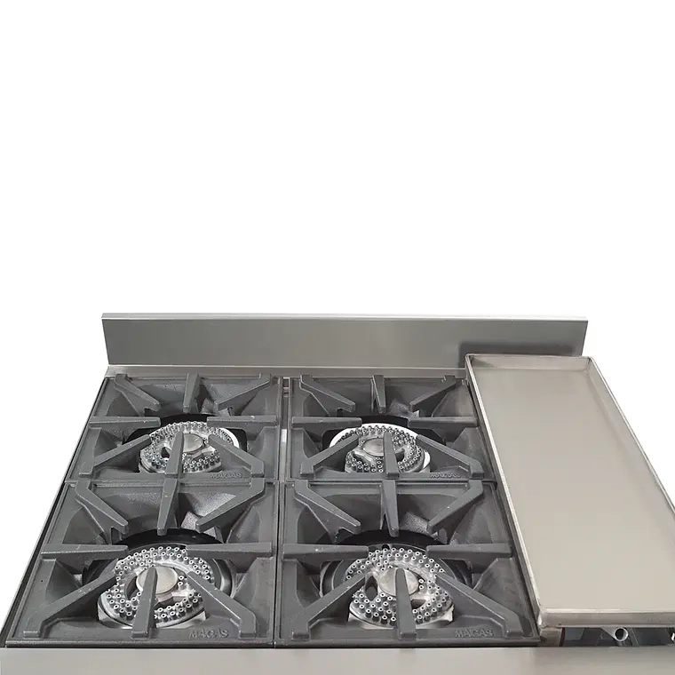 COCINA INDUSTRIAL MAIGAS 6EA50 4 QUEMADORES 1 HORNO + CHURRASQUERA - 4