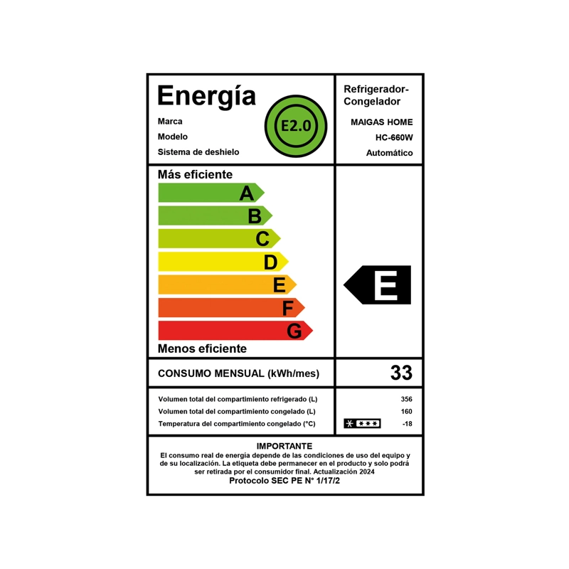 REFRIGERADOR SIDE BY SIDE 504 LTS HC-660W - 7