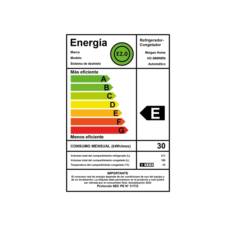 REFRIGERADOR SIDE BY SIDE 442 LTS HC-598WEN GRIS - 7