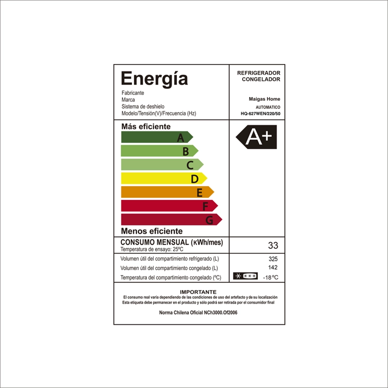 REFRIGERADOR SIDE BY SIDE 467 LTS  4 PUERTAS HQ-627WEN - 3