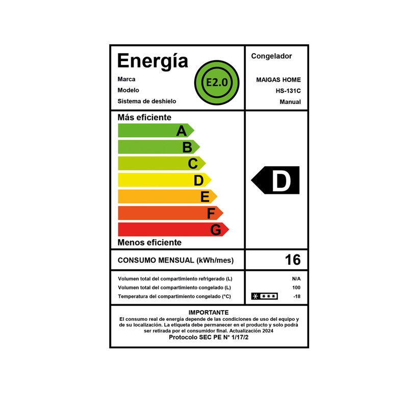CONGELADOR FREEZER HORIZONTAL DUAL TAPA DURA 100L HS-131C - 3