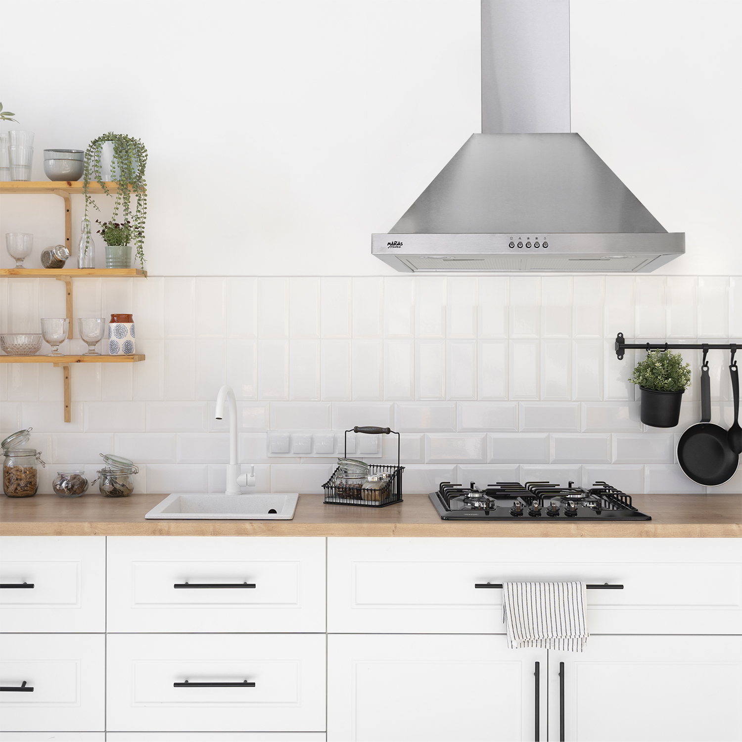 CAMPANA PIRAMIDAL ACERO INOX 60CM - 5