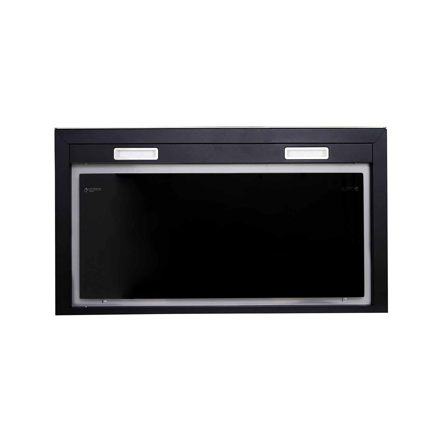 CAMPANA CONTROL TOUCH 90CM / PLACA INFERIOR VIDRIO NEGRO. - 3