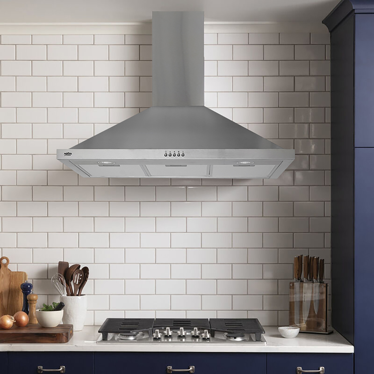 CAMPANA PIRAMIDAL ACERO INOX 90CM - 5