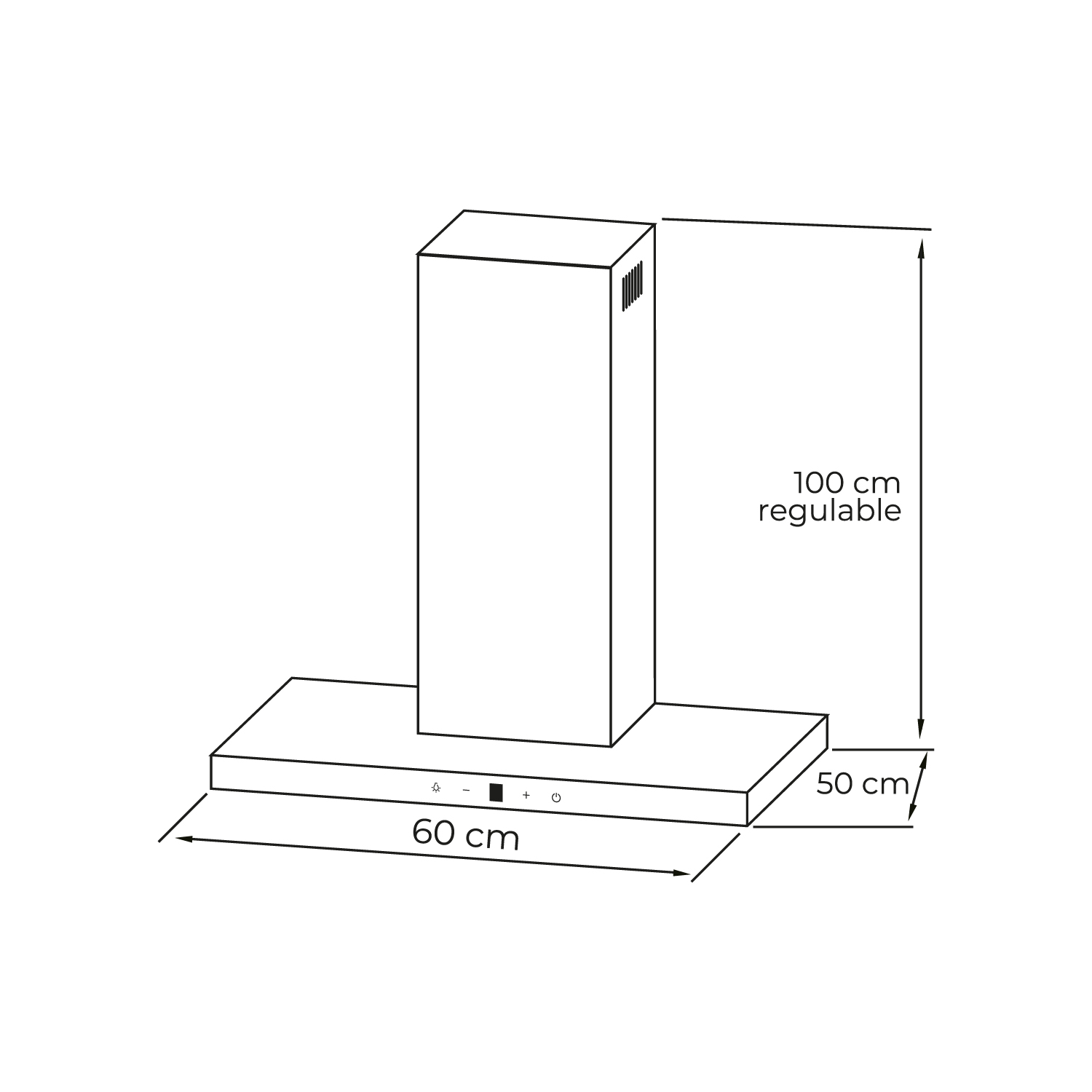 CAMPANA RECTANGULAR CONTROL TOUCH 60CM - 6