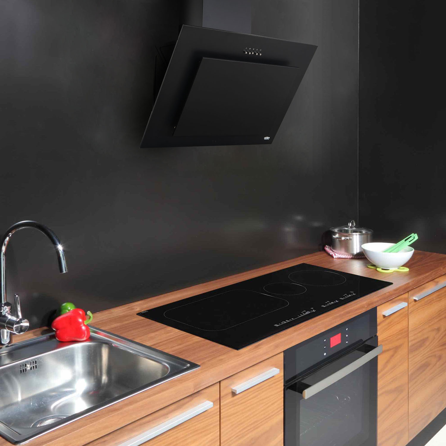 CAMPANA MURAL NEGRA 60CM - 4