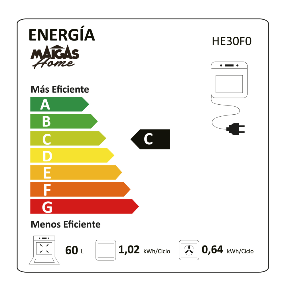 HORNO EMPOTRABLE ELÉCTRICO HE30F0 - 9