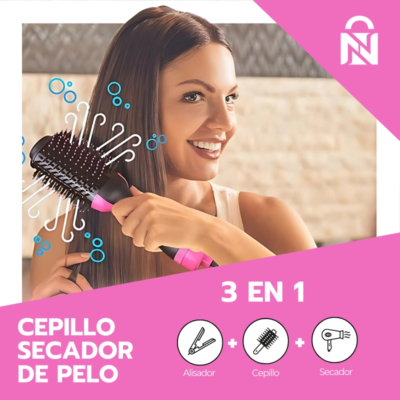 CEPILLO NOVYSTOR PEINE SECADOR PELO ALISADOR ELÉCTRICO 3 EN 1 - 3