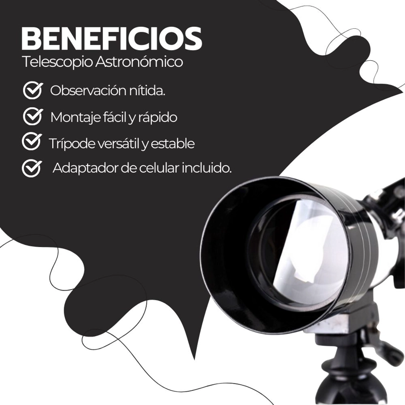 TELESCOPIO ASTRONOMICO PROFESIONAL MONOCULAR F30070M - 4