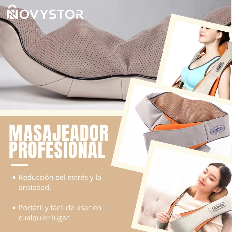 MASAJEADOR NOVYSTOR PROFESIONAL ESPALDA HOMBRO CUELLO RELAJACIÓN - 2