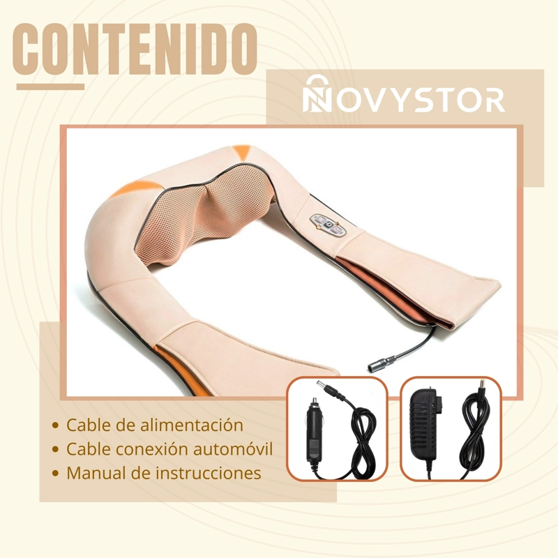 MASAJEADOR NOVYSTOR PROFESIONAL ESPALDA HOMBRO CUELLO RELAJACIÓN - 5