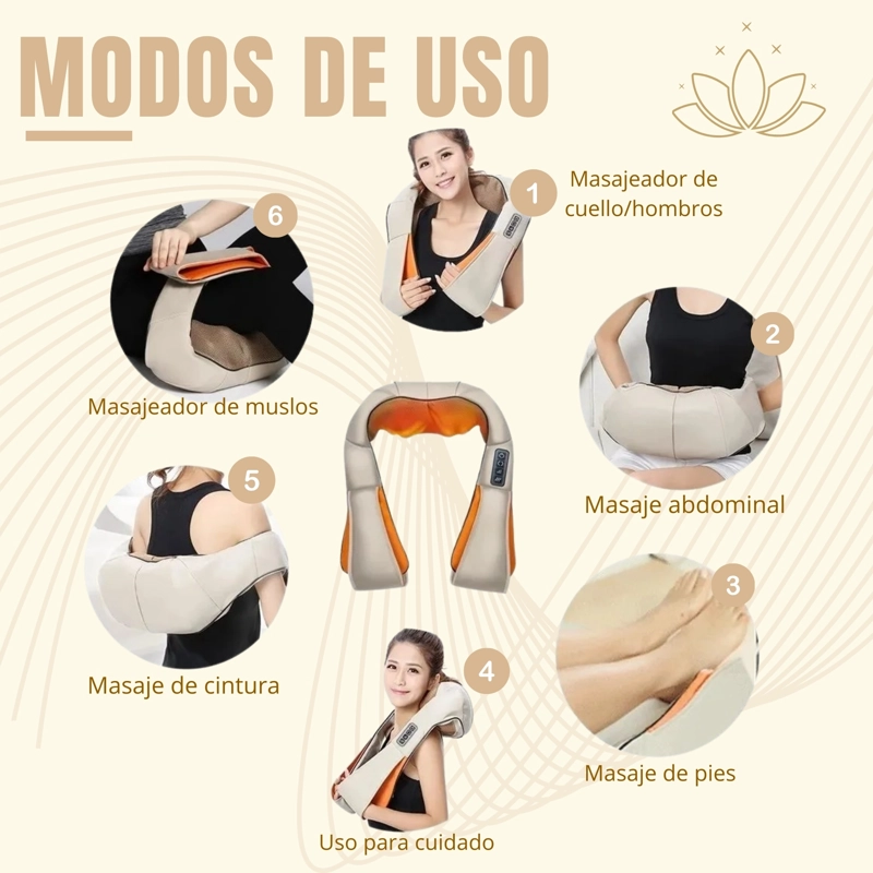 MASAJEADOR NOVYSTOR PROFESIONAL ESPALDA HOMBRO CUELLO RELAJACIÓN - 6
