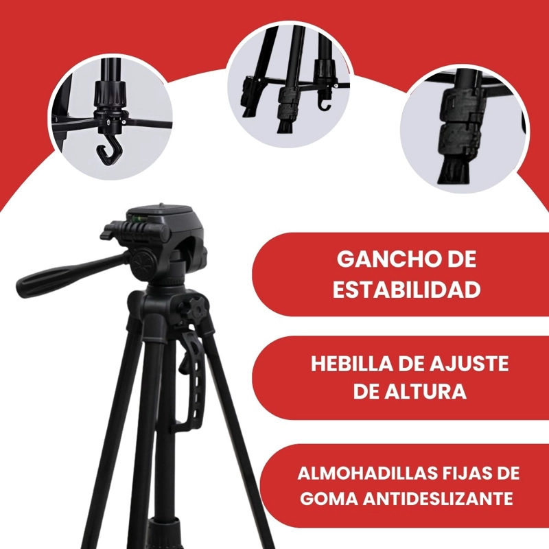 TRIPODE PROFESIONAL PARA CAMARA, CELULAR, VIDEO - 3