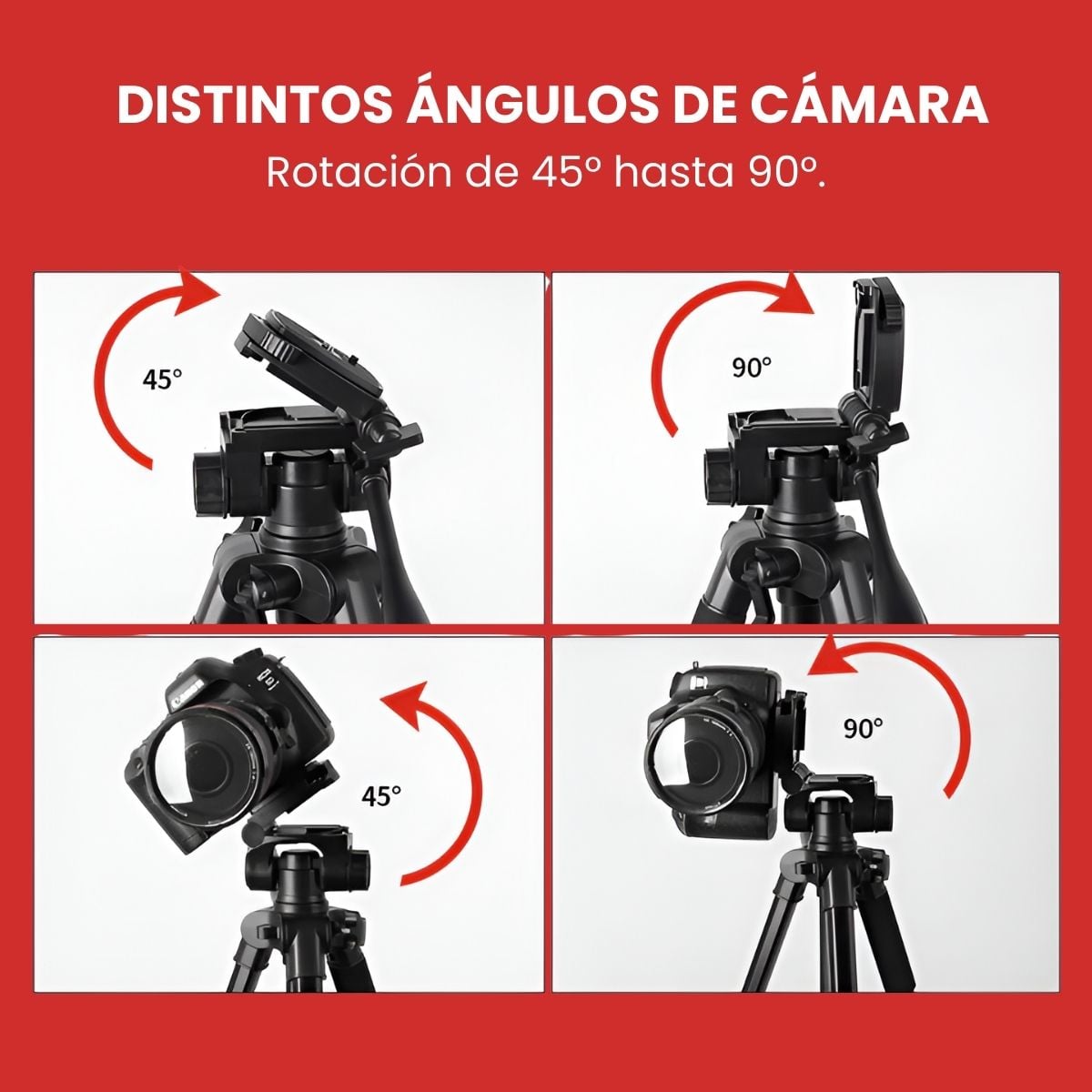 TRIPODE PROFESIONAL PARA CAMARA, CELULAR, VIDEO - 6