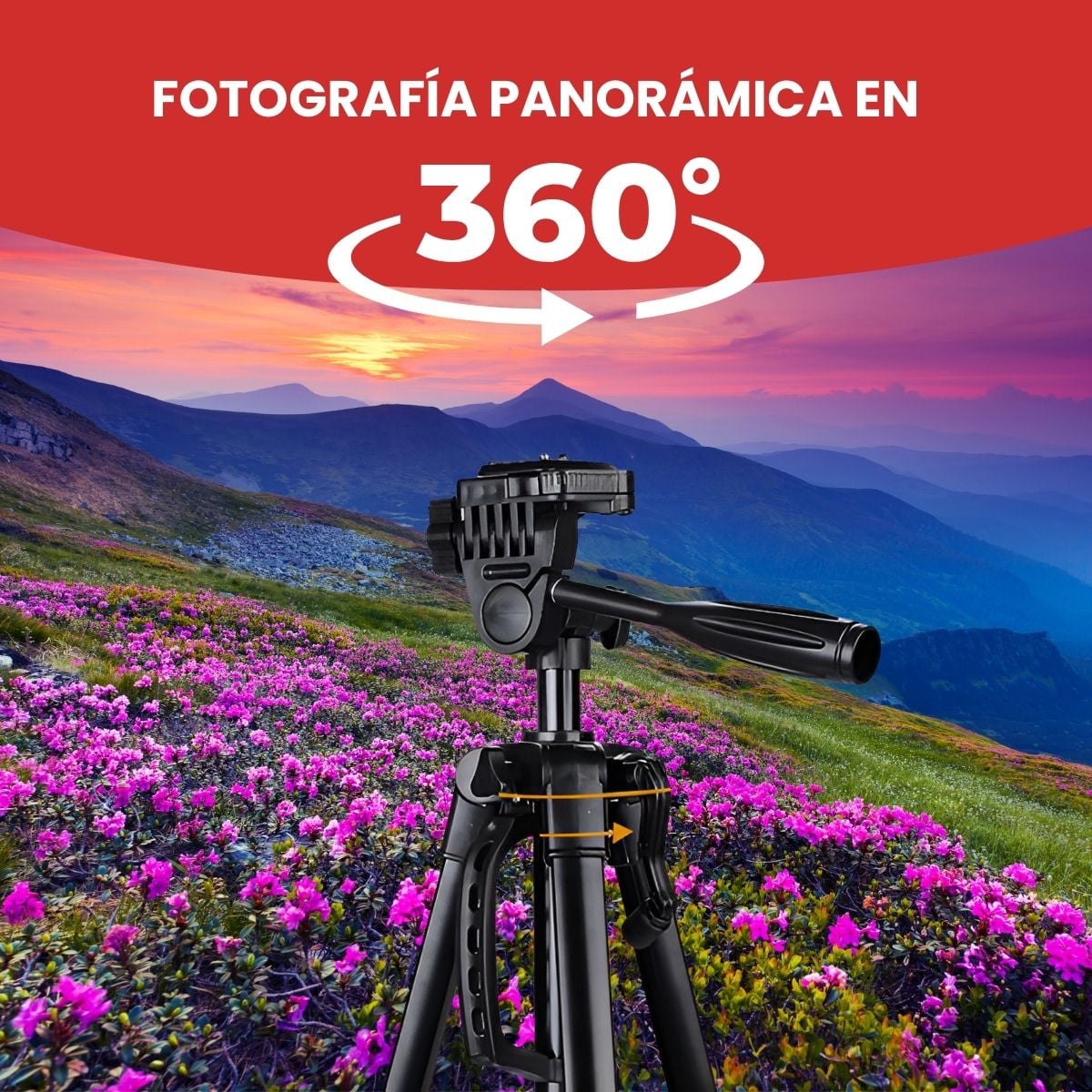 TRIPODE PROFESIONAL PARA CAMARA, CELULAR, VIDEO - 9