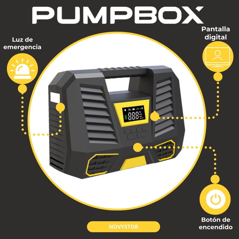 COMPRESOR DE AIRE NOVYSTOR PORTÁTIL DIGITAL 12V PROFESIONAL - 5