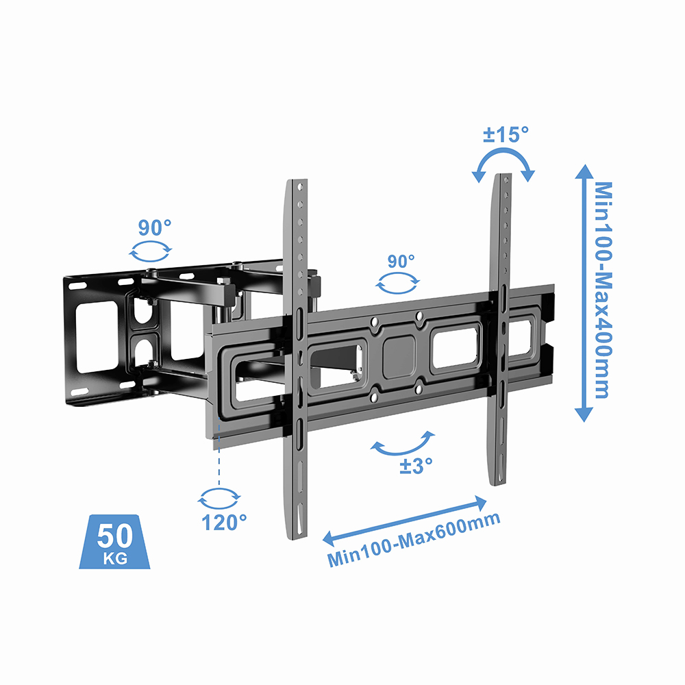 SOPORTE TV NOVYSTOR DOBLE BRAZO 32'' HASTA 70'' CON INCLINACIÓN - 3