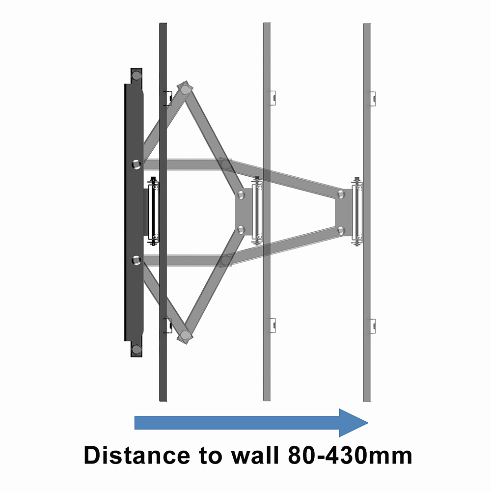 SOPORTE TV NOVYSTOR DOBLE BRAZO 32'' HASTA 70'' CON INCLINACIÓN - 7