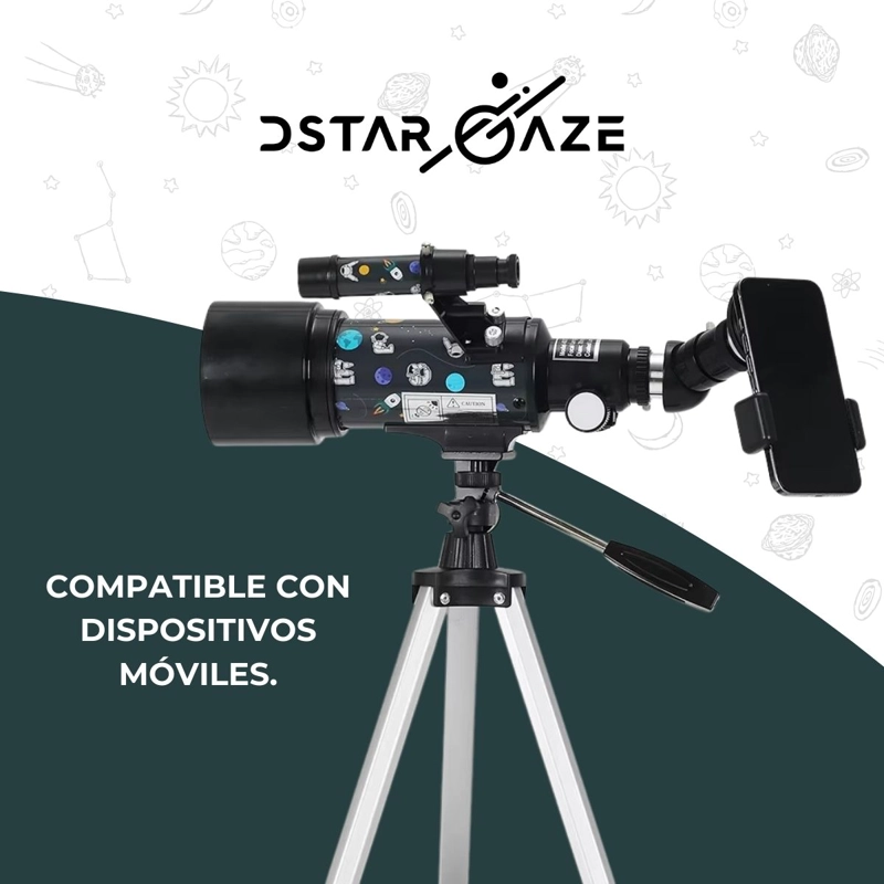 TELESCOPIO NOVYSTOR ASTRONÓMICO 30070M CON DISEÑO ESPACIAL - 6