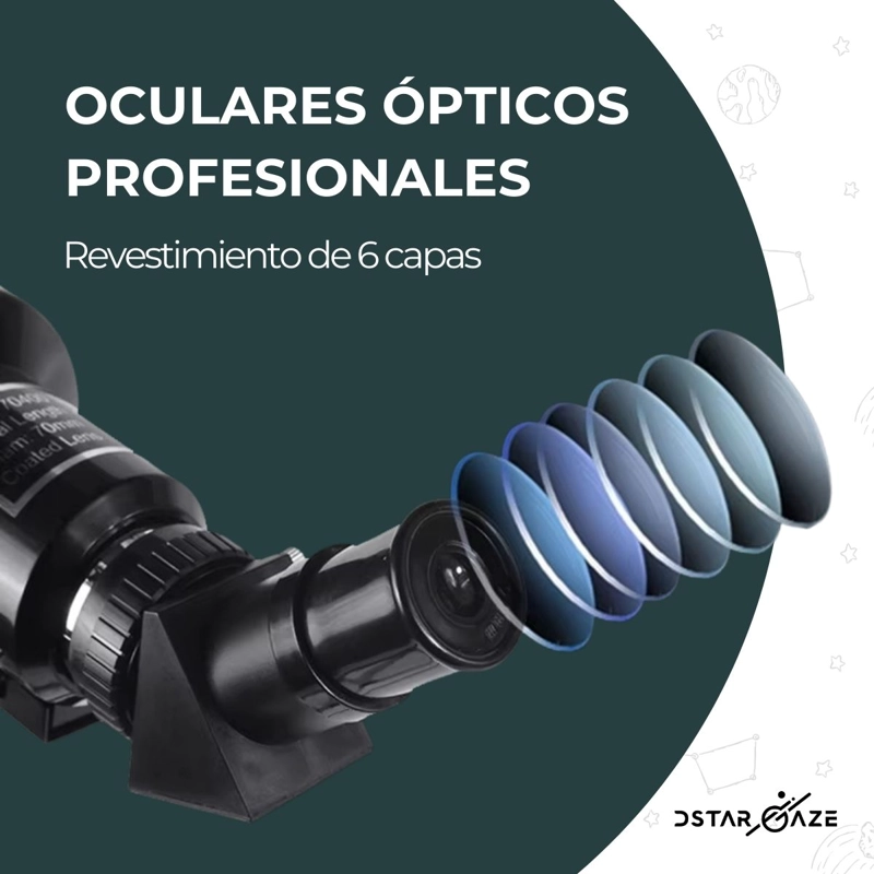 TELESCOPIO NOVYSTOR ASTRONÓMICO 30070M CON DISEÑO ESPACIAL - 7
