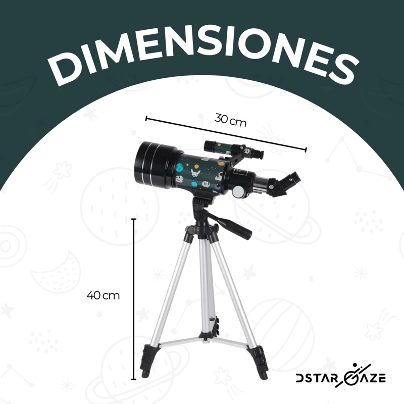 TELESCOPIO NOVYSTOR ASTRONÓMICO 30070M CON DISEÑO ESPACIAL - 9