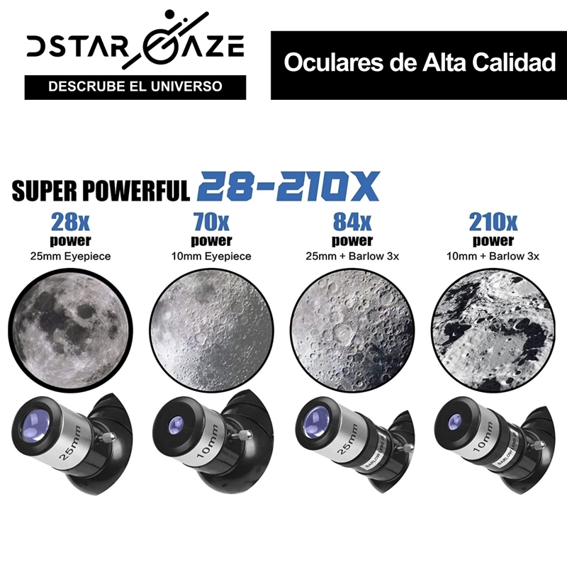 TELESCOPIO NOVYSTOR ASTRONÓMICO PROFESIONAL MONOCULAR 70070M - 8