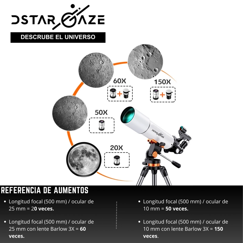 TELESCOPIO ASTRONOMICO PROFESIONAL 50080M - 5