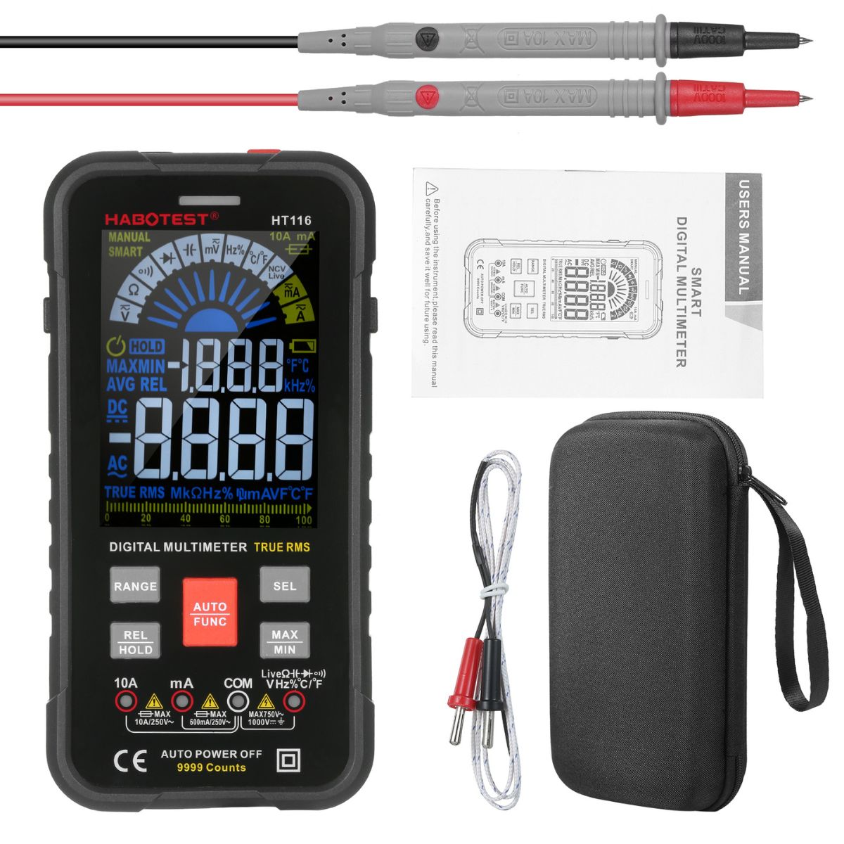 MULTIMETRO DIGITAL PORTATIL MULTITESTER HT116 - 3