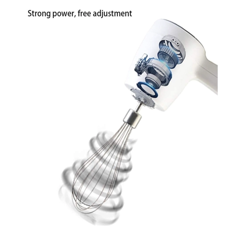 BATIDORA DE MANO ELECTRICA INALAMBRICA RECARGABLE LIGERA - 4
