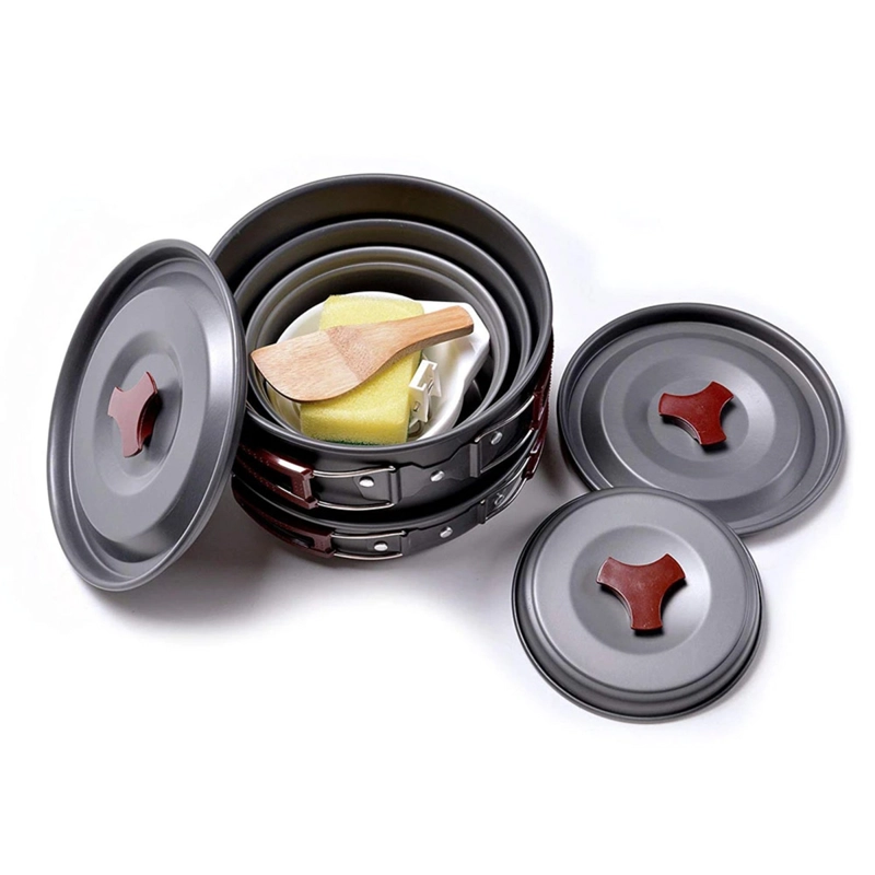 SET OLLAS CAMPING NOVYSTOR ALUMINIO 5 PIEZAS COCINILLA - 3
