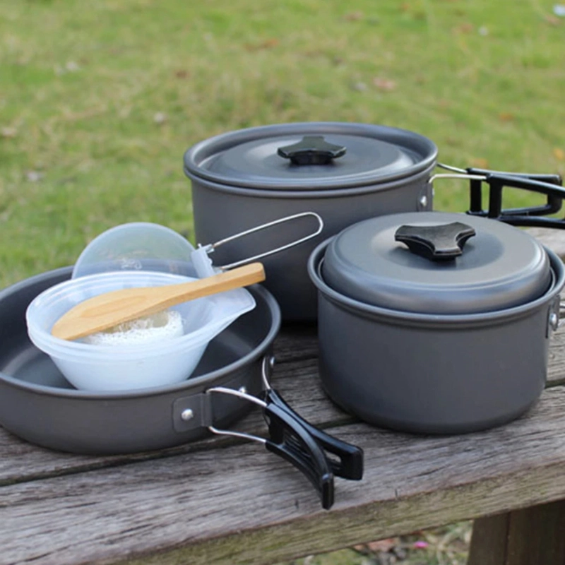 SET OLLAS CAMPING NOVYSTOR ALUMINIO 5 PIEZAS COCINILLA - 9