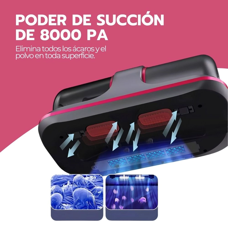 ASPIRADORA INALAMBRICA ELIMINADORA DE ACAROS AL VACIO - 5