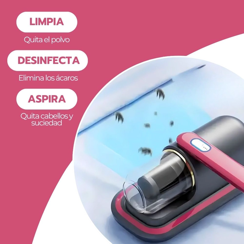 ASPIRADORA INALAMBRICA ELIMINADORA DE ACAROS AL VACIO - 8